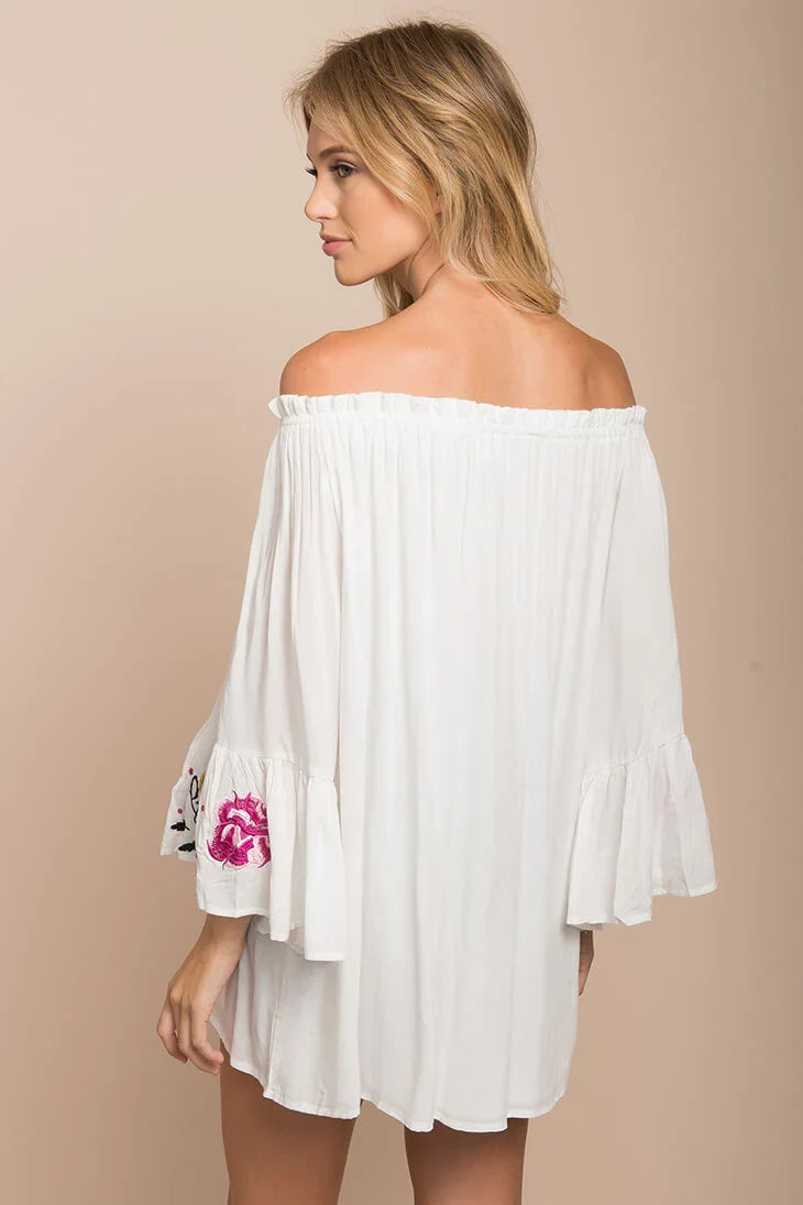 Chella Throwback Floral Tunic White